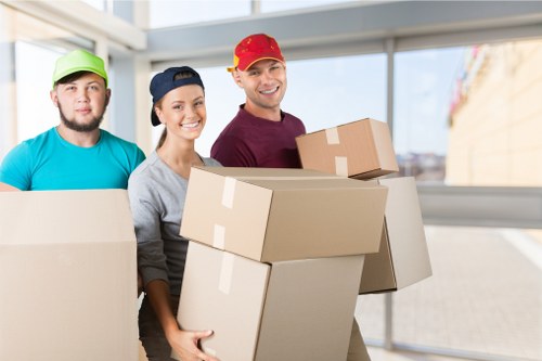 Prepared moving boxes and furniture for a local house move in Wormwood Scrubs