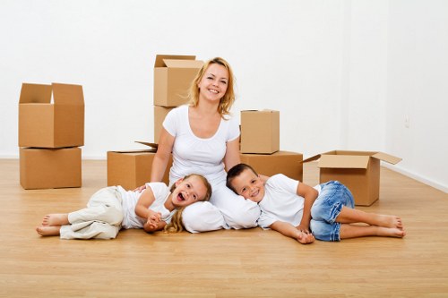 Professional removal service loading furniture in West London