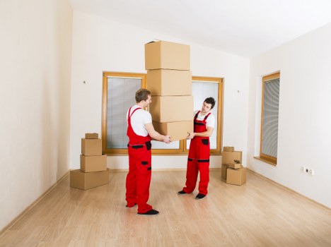 Office relocation items arranged for transport in Wormwood Scrubs
